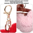 thumbnail image 3 of GOOHOCHY 4 llaveros de corazón de San Valentín, llavero de peluche con forma de corazón, colgante para mochila o bolso, decoración., 3 of 8