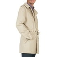 thumbnail image 4 of Vibes Men's Double Breasted Short Trenchcoat Khaki 2X-Large, 4 of 5