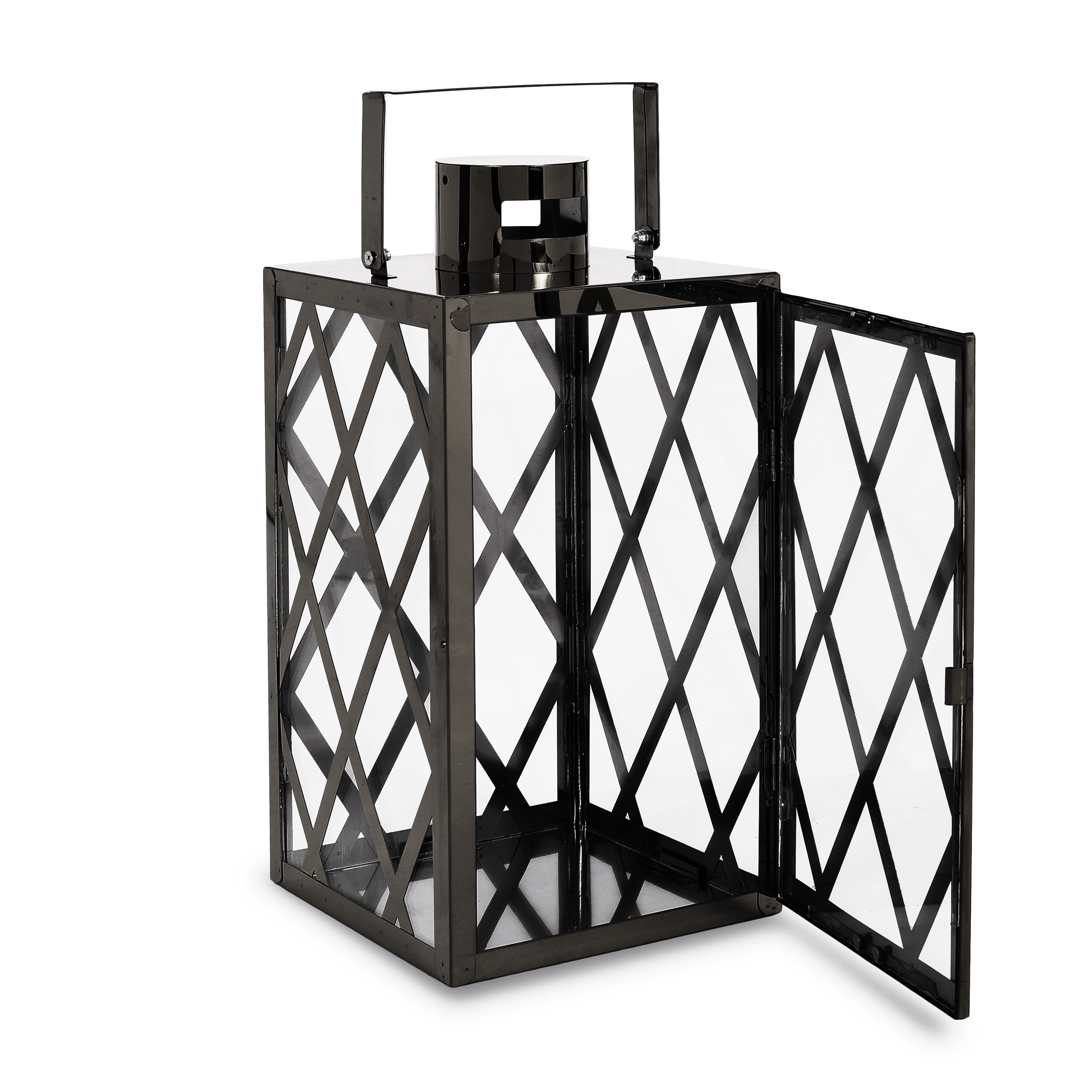 Farnsworth Stainless Steel Outdoor 14" Lantern, Black