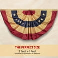 thumbnail image 6 of Anley 3x6 Ft Vintage Style USA Pleated Fan Flag - American US Bunting Flags Patriotic Stars & Stripes - United States Fan Banner, 6 of 7