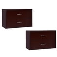 thumbnail image 1 of Costway 2 PCS 2 Tiroirs Commode Organisateur Horizontal Bois Table de Chevet, 1 of 10