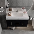 thumbnail image 5 of LHYY 39.4" Wall-Mounted Bathroom Vanity with Sink,Waterproof Plywood Cabinet,Ceramic Undermount Basin, 5 of 12