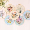 thumbnail image 3 of Yazoeia Beginner Embroidery Kits, Embroidery Starter Kits with Flower Bouquet Patterns, Embroidery Materials Clothes Colored Threads Needles Hoops Instructions S128 One size CJC912-149206, 3 of 9