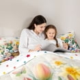thumbnail image 4 of Feelyou Cartoon Jungle Rabbit Twin Bedding Sets 7-Piece for Kids, Spring Eastern Eggs Bedding Comforter Set, Garden Butterfly Floral Reversible Sheet Sets, Super Cozy Room Decor, 4 of 7