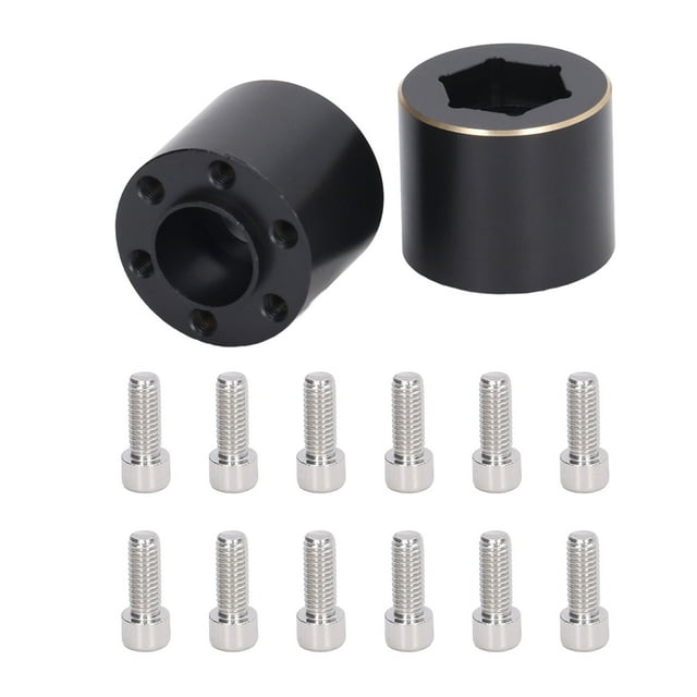 2pcs Laiton 1,9 2,2 Pouces Roue Moyeu Hexagonal Élargir Adaptateur pour Axial SCX10 Capra VS4 10 GEN8 RC Crawler