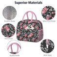 thumbnail image 4 of Lunch Bag Lunch Box for Women Reusable Insulated Lunch Cooler Bags,Large Capacity for Work Travel Picnic,Water-Resistant Pioneer Colorful Floral Lunch Tote Bag Gifts for Woman Mom Pink, 4 of 6