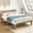 Natural Pine, variant on Best Price Mattress Marley Solid Wood Platform Bed with Headboard, Black, Twin