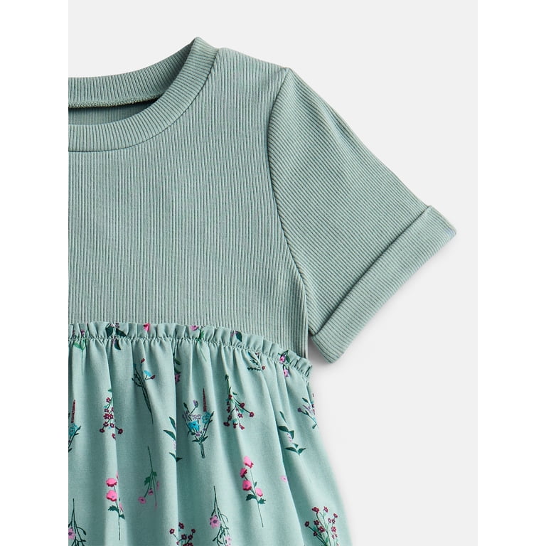 Wonder Nation Girls Woven Skirt Dress with Short Sleeves photo 2