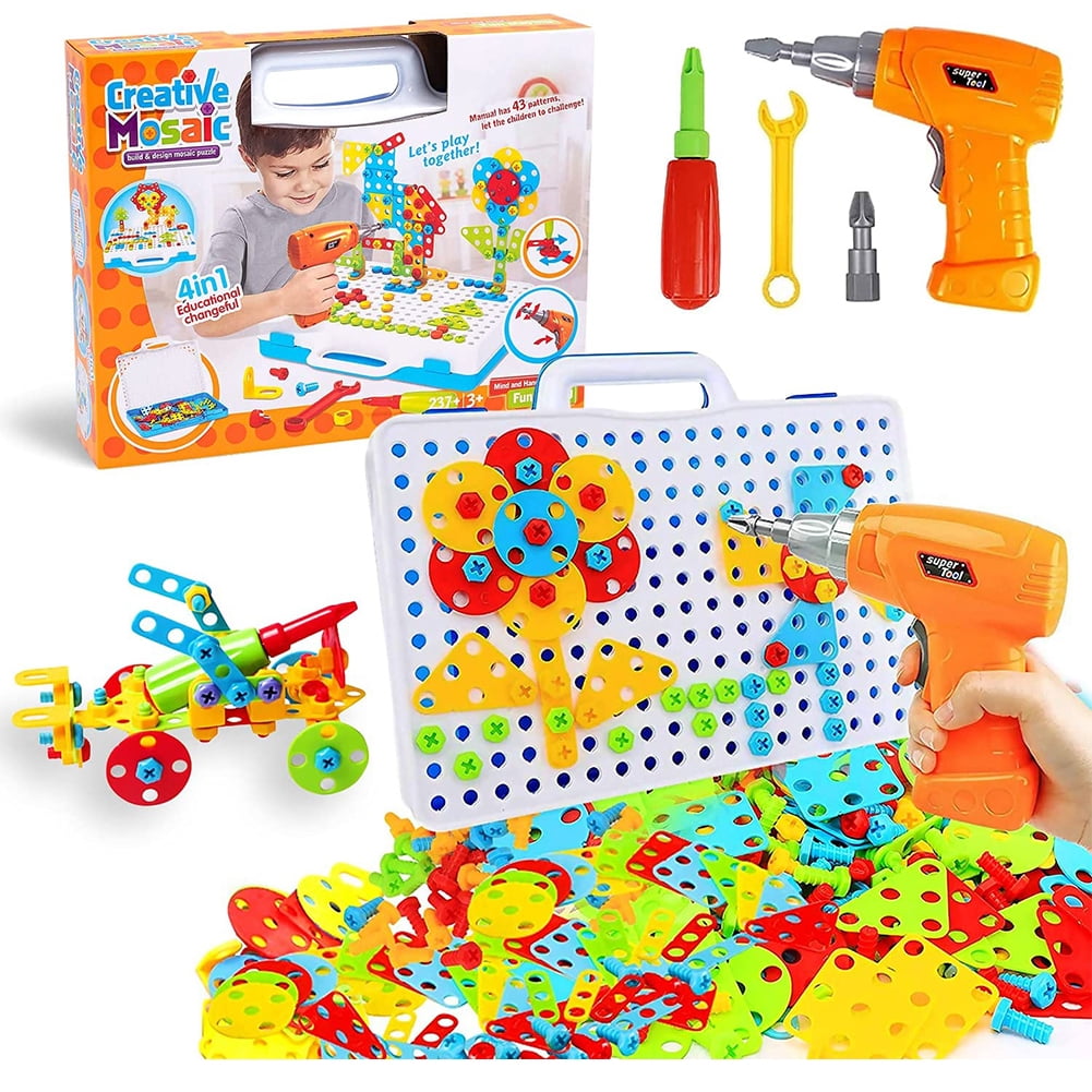 237 Pieces Children Electric Drill 