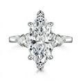 thumbnail image 4 of Oryn Jewelry 2.5 Ct Moissanite Ring - 14K White Gold Plated Modern Marquise Cut Engagement Ring - Fine Wedding Anniversary Jewelry - Causal Office Wear Ring, 4 of 4