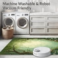 thumbnail image 5 of ODIKA 5'x7' Machine Washable Non-Slip Area Rug, Fairy Garden Moss Round Floral High Traffic Rug, Green, 87597, 5 of 7
