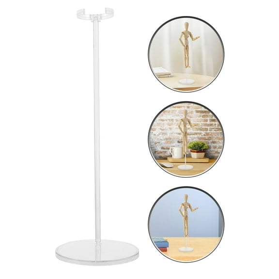 Adjustable Dolls Stand for Display Use Transparent Plastic Strong and Sturdy 4.5 Inches
