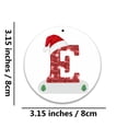 thumbnail image 2 of Christmas Tree Decoration Pendant Personalized Christmas 26 Letter Ornaments with Red Hat,Xmas Tree Decorations,Christmas Decor Alphabet Tree Ornaments,Christmas Xams Gifts, 2 of 7