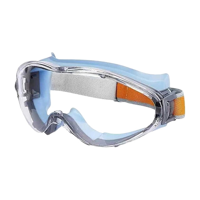 Rongfmy Safety Goggles Clear Lens for Adults for Industrial Spraying Scientific Work Blue