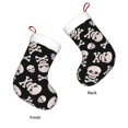 thumbnail image 3 of Yiaed black white Skull bone Print Christmas Stockings, Christmas Stockings Hanging Ornaments, Christmas Stockings for Family Christmas Holiday Decorations, 3 of 7