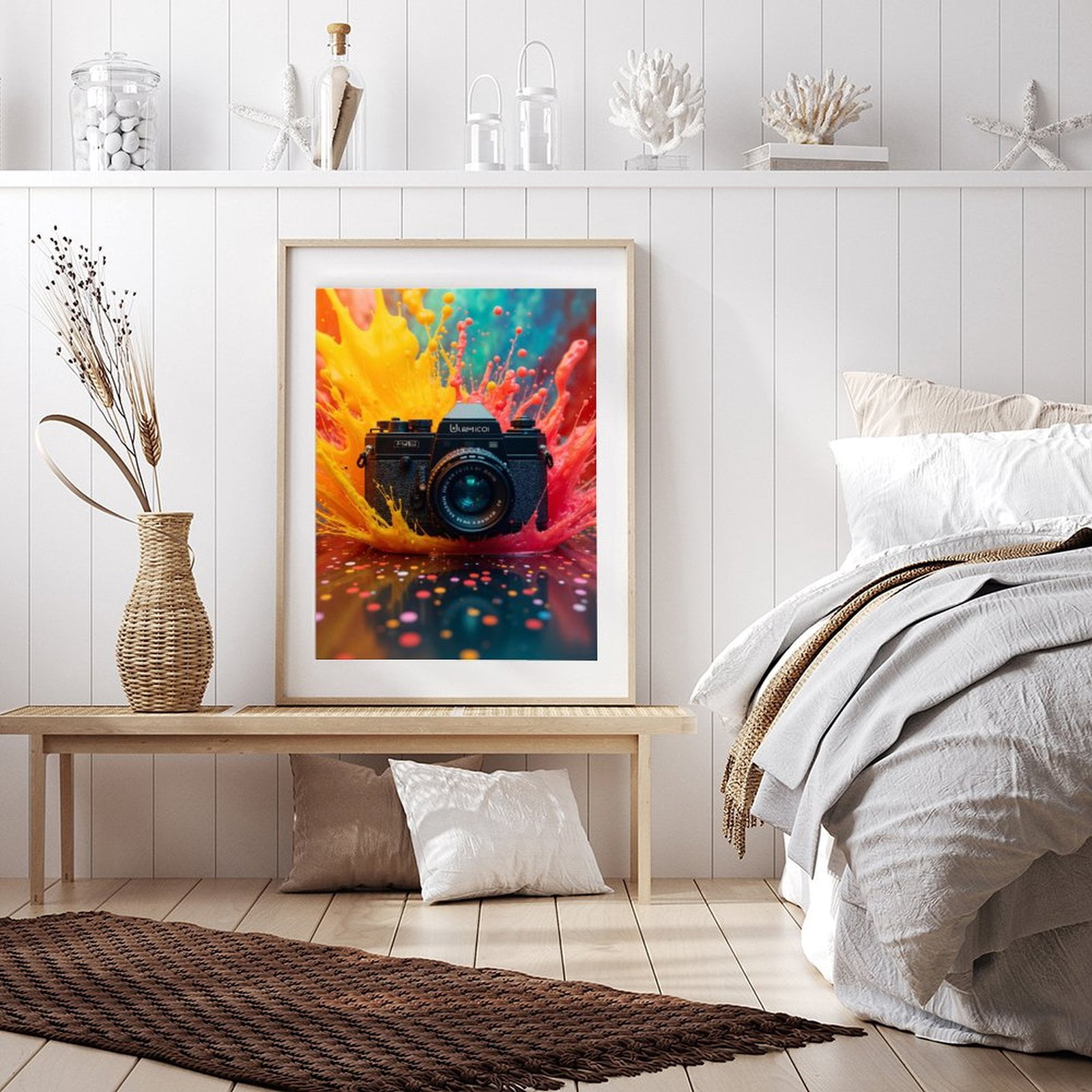 Diamond Art Kits for Adults - 5d Retro Camera Splash Artistry Diamond Painting for Adults, Diamond Art for Adults Beginners, Diamond Painting Kits for Adults for Home Wall Decor