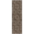thumbnail image 2 of Addison Rugs Dream Shag Premium Machine Washable Transitional Squares Brown Runner Rug, 2'3" x 7'6", 2 of 8