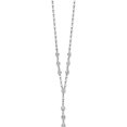 thumbnail image 2 of Sterling Silver Rhodium-Plated Cz Drop Dangle 18In W/2In Ext. Necklace (Width 1.6) (Length 20) - Jbsp, 2 of 5