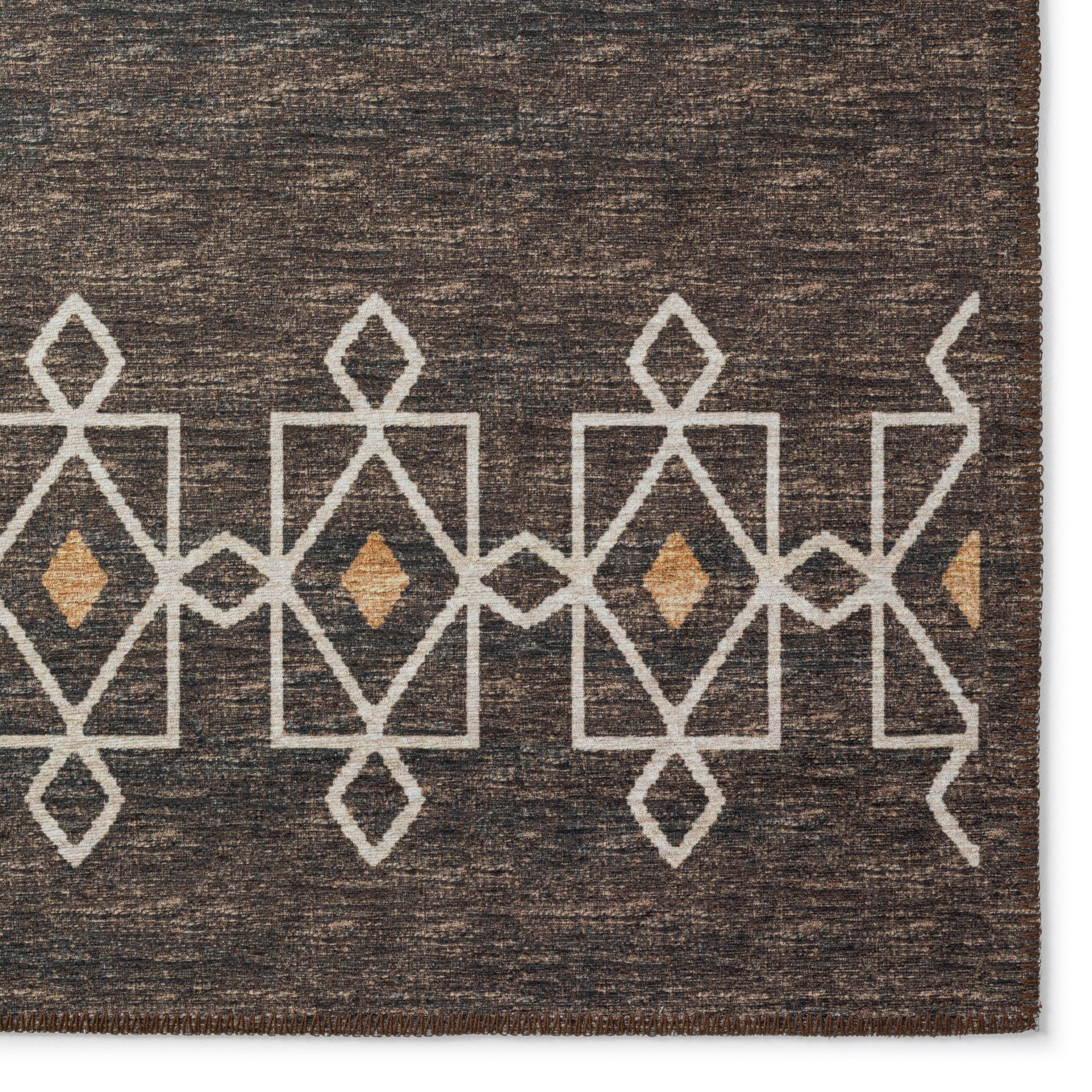 Addison Rugs Indoor/ Outdoor Addison Yuma Southwest Motif Washable Area Rug 2'3" x 7'6" - Brown