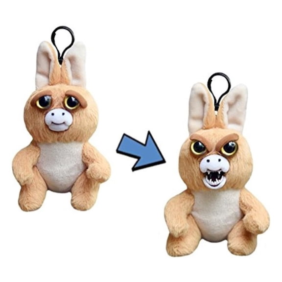William Mark Mini Feisty Pets: Jacked up Joey- Adorable 4" Plush Stuffed KangarooThat Turns Feisty With A Squeeze