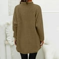 thumbnail image 5 of gakvbuo Long Sweatshirt For Womens Dress Shirt Crew Neck Winter Warm Lightweight Fall Tunic Tops For Leggings Dressy Long Sleeve Pullover Tops Loose Plus Size Blouse with Pockets, 5 of 9