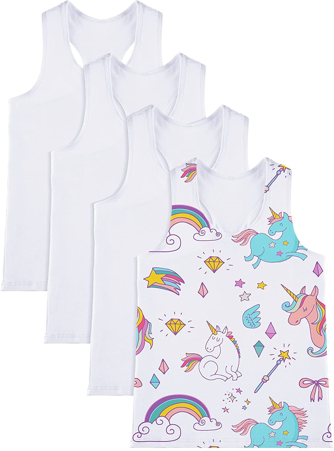 4 Pieces Girls Dance Tank Blank 