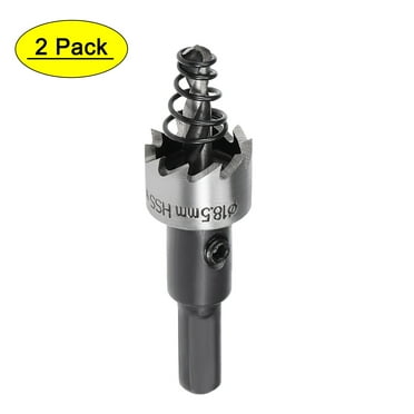 Uxcell 18.5mm HSS Hole Saw Drill Bit Opener for Stainless Steel Alloy Metal 2 Pack