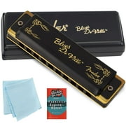 Fender Blues DeVille Harmonica - Key of F Bundle with Carrying Case, Austin Bazaar Online Manual, and Polishing Cloth
