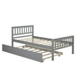 thumbnail image 5 of Topcobe Twin Size Wooden Captain' s Platform Bed with Trundle for Bedroom Dorm, Gray, 5 of 7