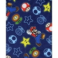 thumbnail image 6 of Nintendo Super Mario Kid's AOP Icons Print 2-Piece Long Sleeve Button Down Coat Elastic Waist Pajama Pant PJ Sleep Set, 6 of 7