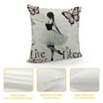 thumbnail image 4 of ONETECH  Dance Like No One Burlap Decorative Square Throw Pillow Case Cushion Cover for Couch Living Room, 4 of 5