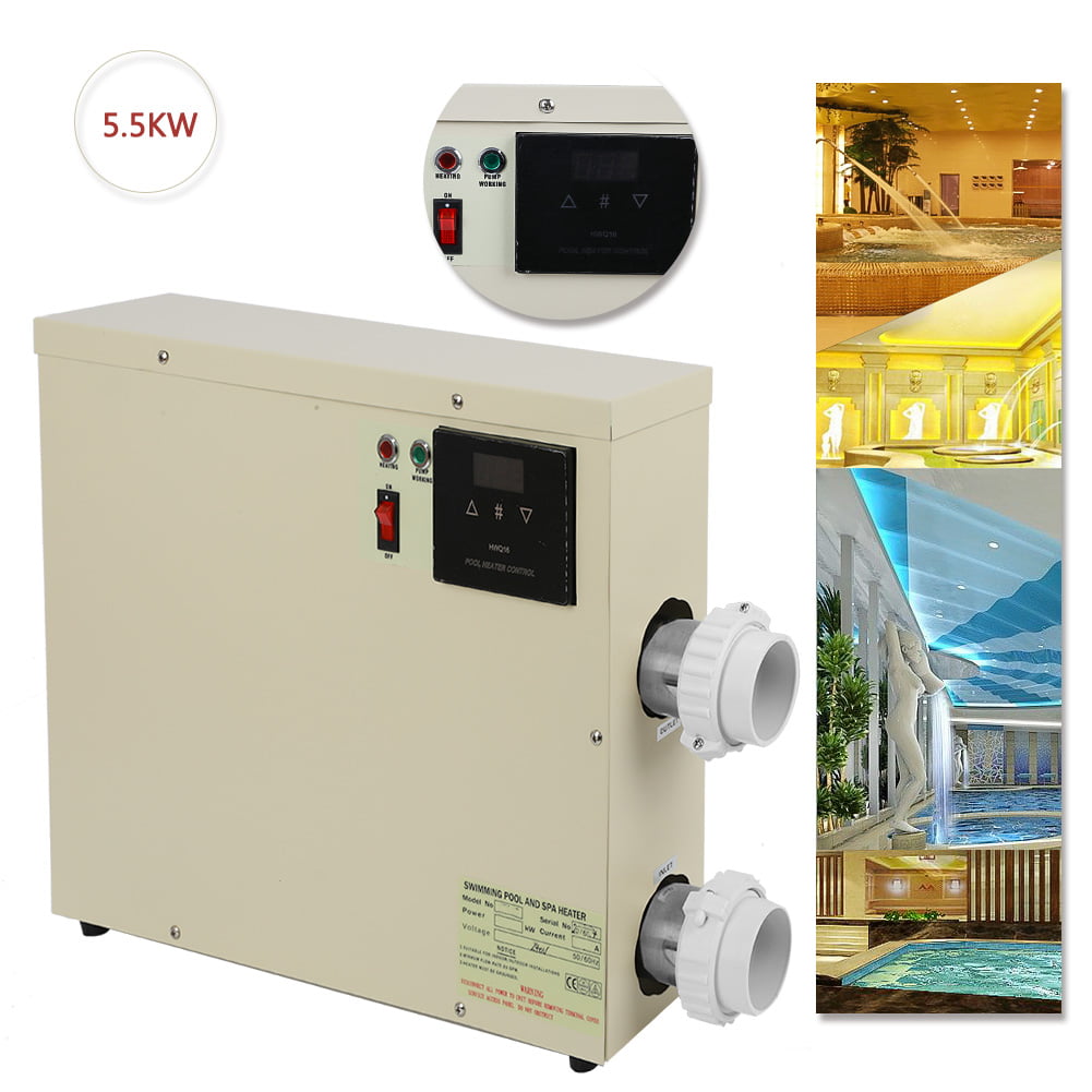 TOP 5.5KW 220V Swimming Pool & SPA Hot Tub Electric Water Heater Thermostat 