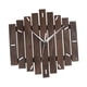 thumbnail image 2 of Reloj de pared de madera, silencioso, sin tictac, diseño moderno y creativo, regalo de inauguración de la casa. Color de madera oscura, 2 of 9