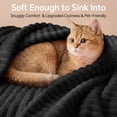 thumbnail image 5 of SoComfy by Bedelite Black Blanket for Couch & Bed, 300GSM Soft & Warm Fleece Blanket, Decorative and Giftable Striped Blankets for Women, Men, 5 of 8