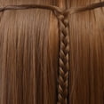 thumbnail image 4 of Cabezal de Entrenamiento de Peinado de Cabello Humano, Resistente al Calor, marrón Dorado, Sedoso, maniquí, Cabeza de cosmetología, para estilistas, peluqueros, Maestros de Belleza EOTVIA NO, 4 of 6