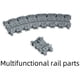 thumbnail image 2 of Bloques de construcción Serie de vías de tren Vías rectas/curvas Piezas a granel, 2 of 3