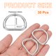 thumbnail image 2 of Uxcell 30 Pcs Anillos D de Metal 1" ID 0.15 pulgadas de grosor Apertura Aleación de Zinc para Llaveros Bolsas Correas Cinturones Plata Brillante, 2 of 5