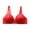 Red, variant on Tumotour Full Coverage Bras For Women Adjustable Straps Lace Pattern Wireless Non-Steel Ring Push Up Breathable Bralette Underwear Plus Size Back Buckle Soft Comfortable Breastplate Underwear