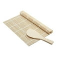 Qius Moso Bamboo Sushi Making Kit Including 1 Sushi Rolling Mats and 1