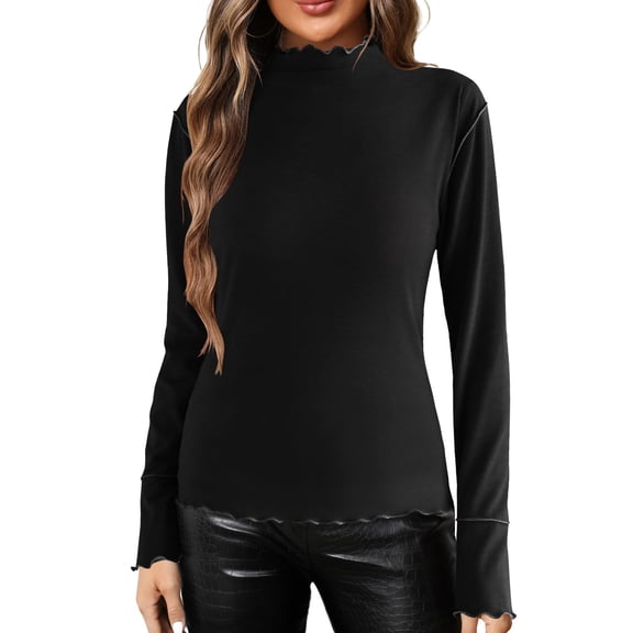 Vedolay Women's Tops Elegant Long Sleeve Lace Blouses Tops A,XL