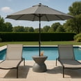 thumbnail image 2 of Dunn-Rite ShadeTable Water-Filled Pool Umbrella Outdoor Base and Side Table, Fits 1.5" Pool Umbrella for Inside of Pool, Use on Patios, Docks, in-Water up to 12" Deep, Made in USA, Teal Granite, 2 of 8