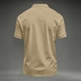 thumbnail image 5 of Hearthz Mens Polo Shirts 3 Button Placket Lapel Collar Men Short Sleeve Shirt Business Casual Mens Golf Polos Work Out Shirts Beige XXXL, 5 of 7