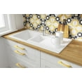 thumbnail image 2 of Goo-Ki 6 Pack 3.8"(96mm) Hole Center Light Brushed Brass Cabinet Pulls, Modern Drawer Handle,Cabinet Hardware, 2 of 6