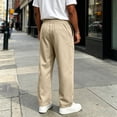 thumbnail image 5 of Nestiefly Men's Baggy Sweatpants Athletic Loose Wide Leg Elastic Waist Lounge Relaxed Open Bottom Joggers Pants with Pockets 2026 Khaki 3XL, 5 of 7