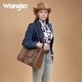 thumbnail image 2 of Wrangler Large Tote Bag for Women, Western Purse Work Shoulder Handbag with Crossbody Strap, Brown, 2 of 6