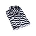thumbnail image 1 of Fashnice Chemises pour Hommes Col à Revers Hauts Chemise Tunique Boutonnée Blouse Décontractée de Vacances Noir m, 1 of 4