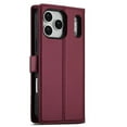 thumbnail image 4 of LC.IMEEKE Case for iPhone 17 Pro 6.3 inch, 2 in1 Multifunctional Detachable Wallet Phone Case for Men Women with RFID Blocking Wrist Strap Shockproof Protective Case,Red,For iPhone 17 Pro, 4 of 11