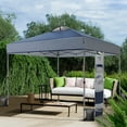 thumbnail image 3 of Alpha Joy 10x10ft Pop-up Canopy Instant Outdoor Canopy Tent Portable Straight Leg Shelter with Roller Bag for Outside, Blue and White, 3 of 8