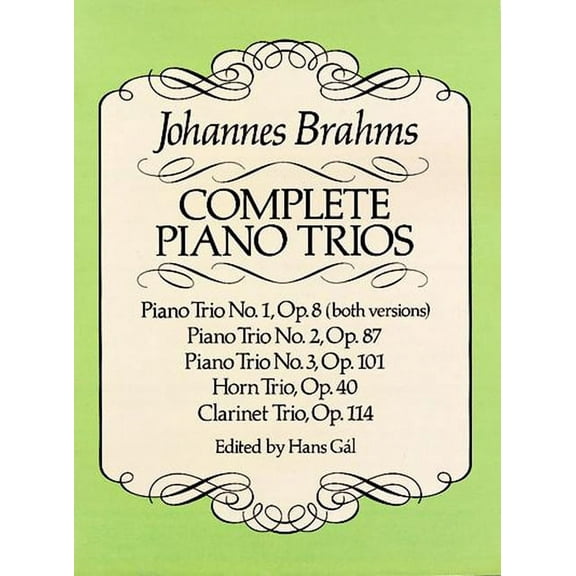 Dover Chamber Music Scores Complete Piano Trios, (Paperback)