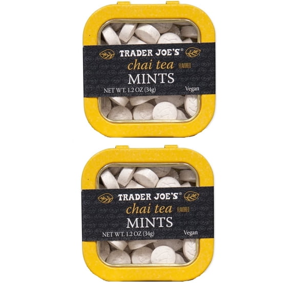 Trader Joe's Chai Tea Mints Vegan 1.2 oz, 2 Pack
